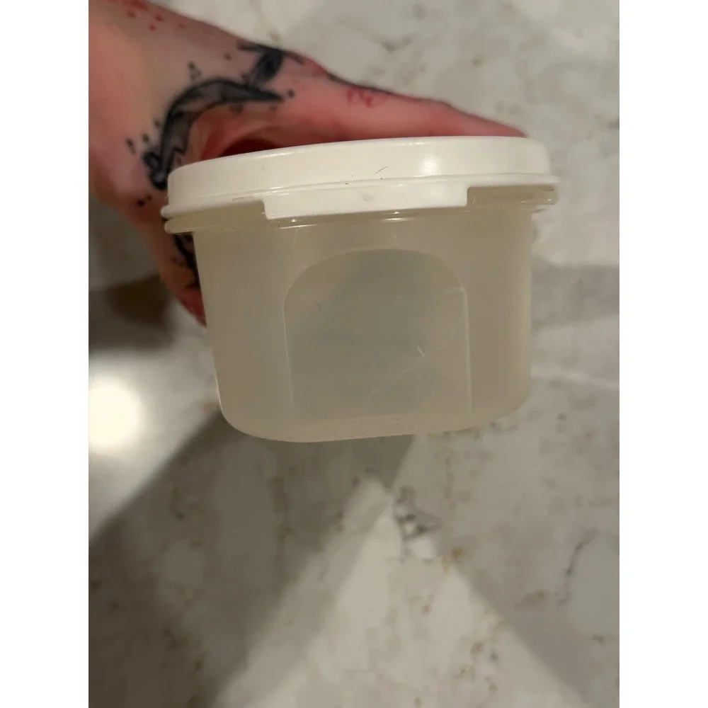 Tupperware‎ Modular Mates Oval 1 White Seal 2 Cup 500ml Container 1611-16 USA